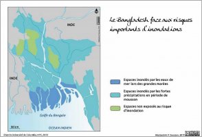 Zones inondables au Bangladesh